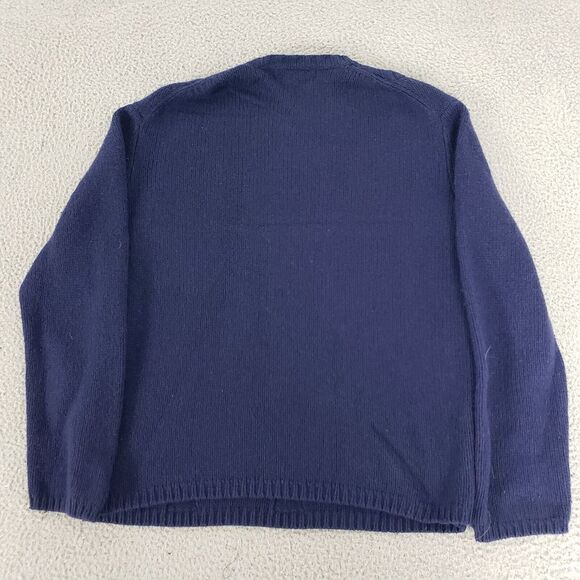 Banana Republic Sweater Womens Extra Large Blue Cable Knit XL Cashmere Wool - Picture 10 of 12